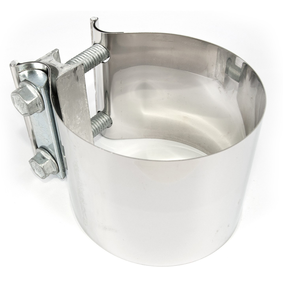 Stainless Works EBC300 Exhaust Clamp, Band Clamp, 3 in Diameter, 3 in Band, Stainless, Natural, Each