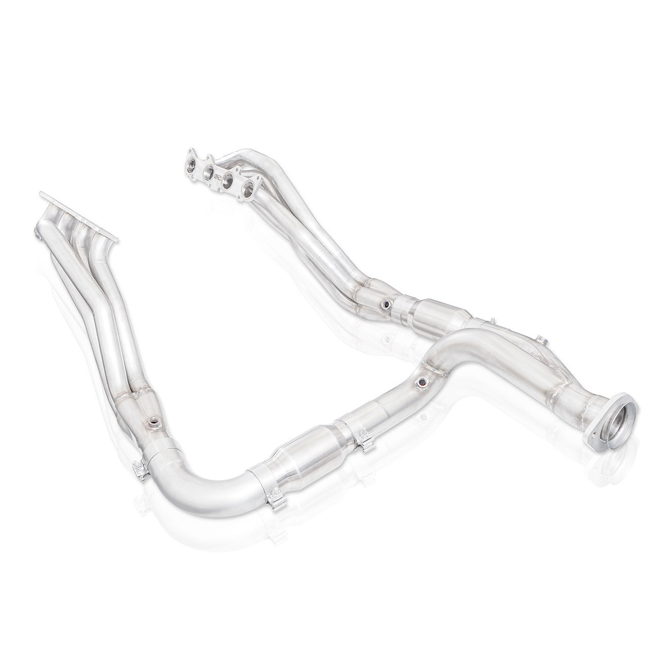 Stainless Works FT18HCATY Headers, Long Tube, 1-7/8 in Primary, 3 in Collector, Catalytic Converters Included, Stainless, Natural, Ford Modular, Ford Fullsize Truck 2015-20, Kit