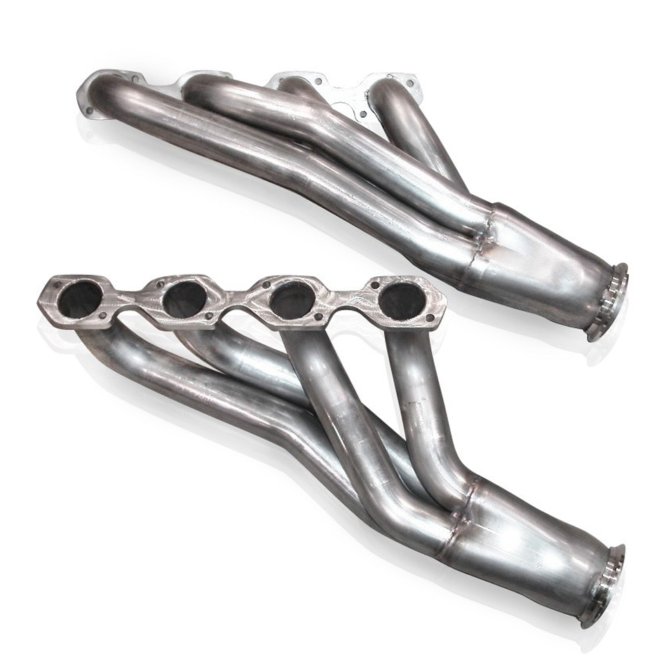 Stainless Works SBFDFT-TFHP Headers, Turbo Downswept, 1-7/8 in Primary, 3 in Collector, Stainless, Natural, Small Block Ford, Pair