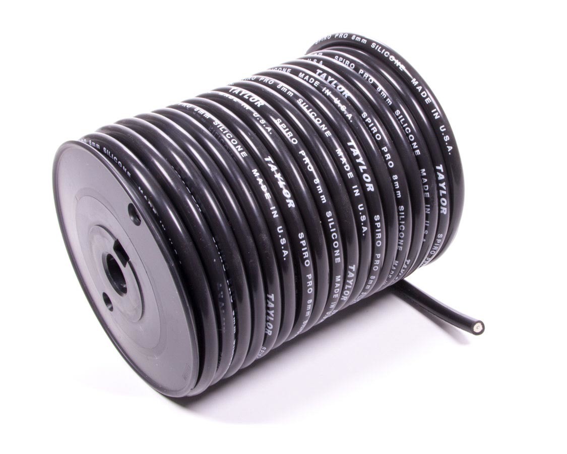 100' Spool 8mm Black Spiro Wound Plug Wire