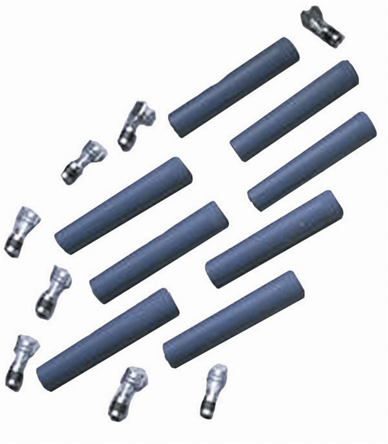 Taylor Cable 46063 Boot / Terminal Kit, Spark Plug, 8 mm, Blue, Straight, Set of 8