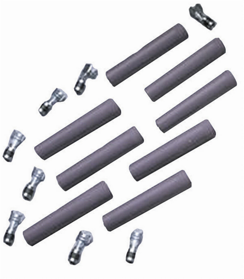 Taylor Cable 46083 Boot / Terminal Kit, Spark Plug, 8 mm, Gray, Straight, Set of 8