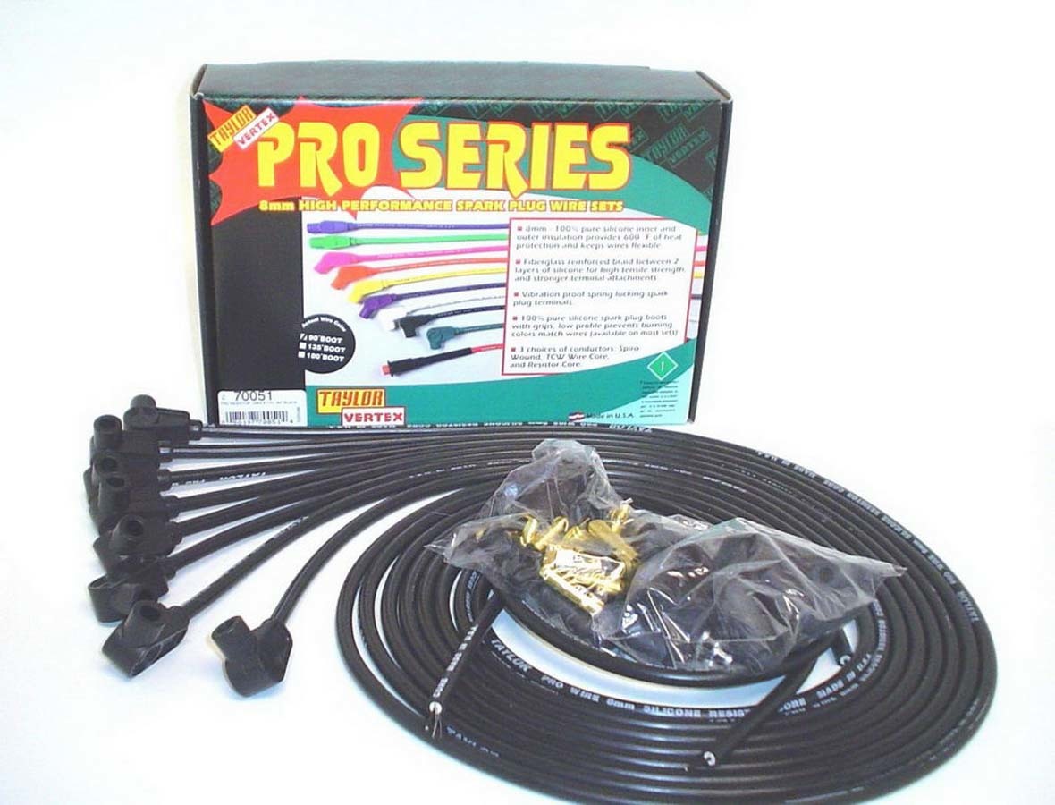 8mm Black Pro Wire 90 Dg 