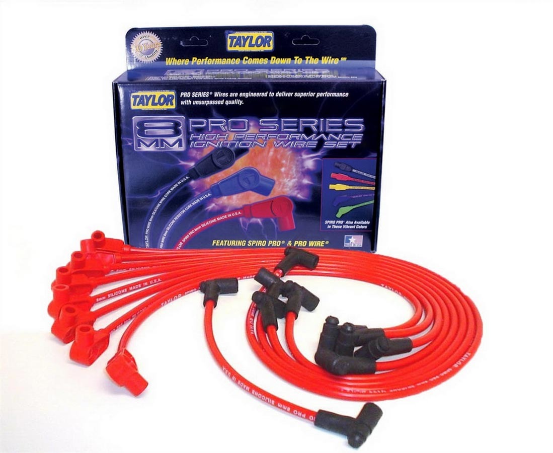 TAYLOR/VERTEX — TAYLOR/VERTEX 8mm Spiro-Pro Custom Plug Wire Set Red