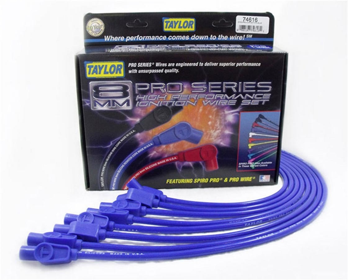 TAYLOR/VERTEX — TAYLOR/VERTEX Spark Plug Wire Set 8mm Spiro-Pro Blue