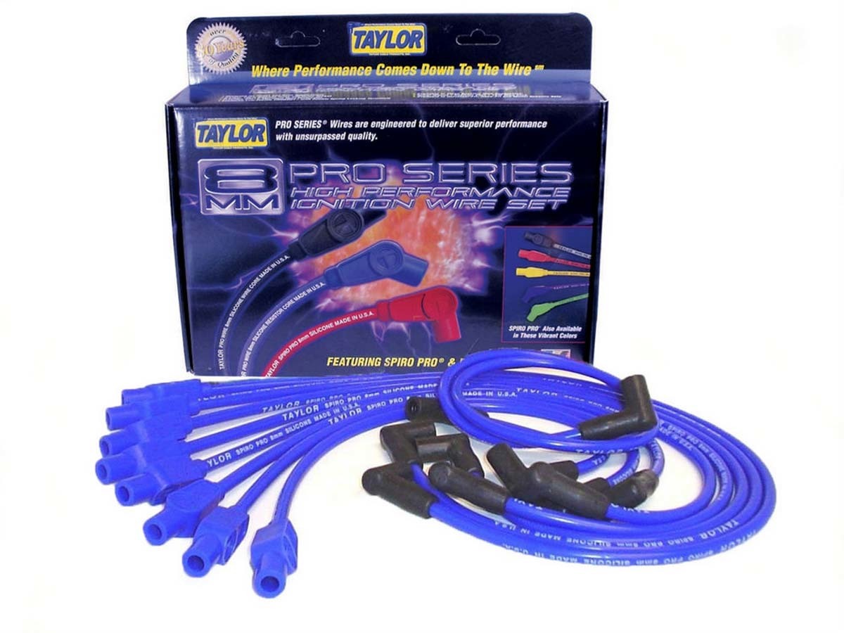 TAYLOR/VERTEX — TAYLOR/VERTEX Blue Spiro-Pro 8 Cylindr Plug Wire Set