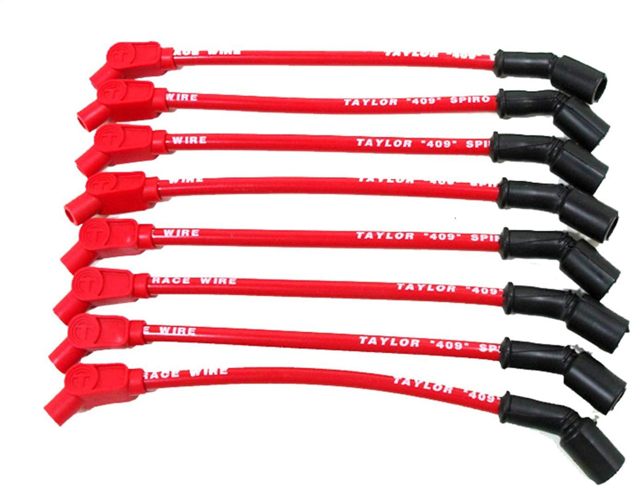 135 Degree plug Ends HEI Distributor Moroso 52009 Ultra Series Universal V8 Red Spark Plug Wires 