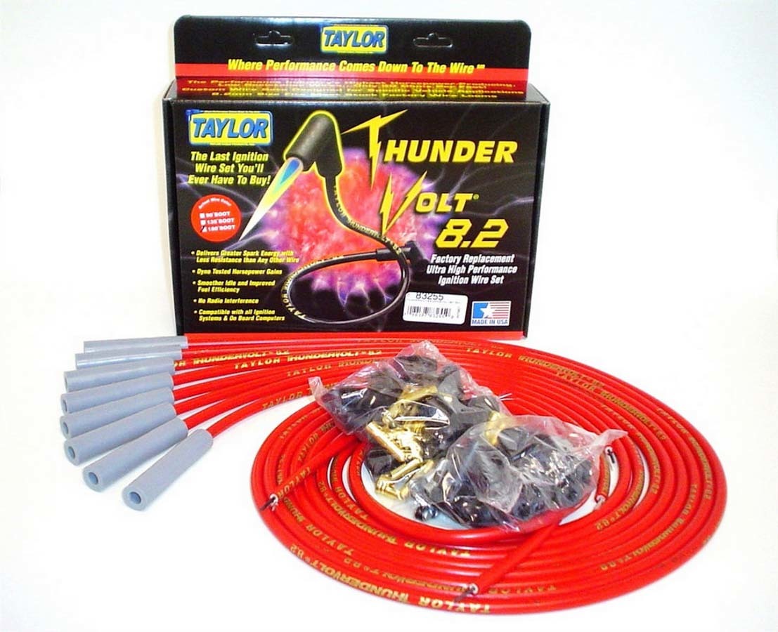 Univ Thundervolt Plug Wire Set 180 deg Red