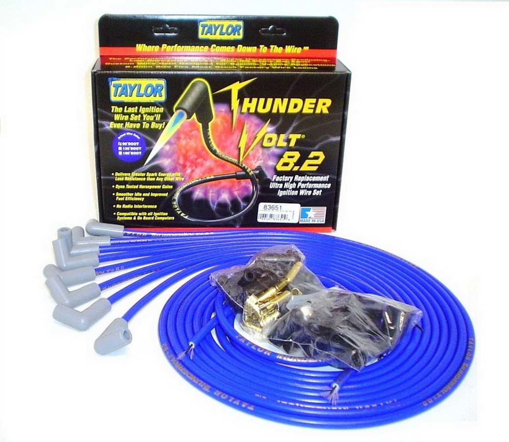 Univ Thundervolt Plug Wire Set 90 deg Blue