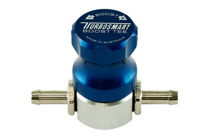 Turbosmart TS-0101-1101 Boost Controller, Boost Tee, Manual, Adjustable, Aluminum, Blue Anodized, Universal, Each