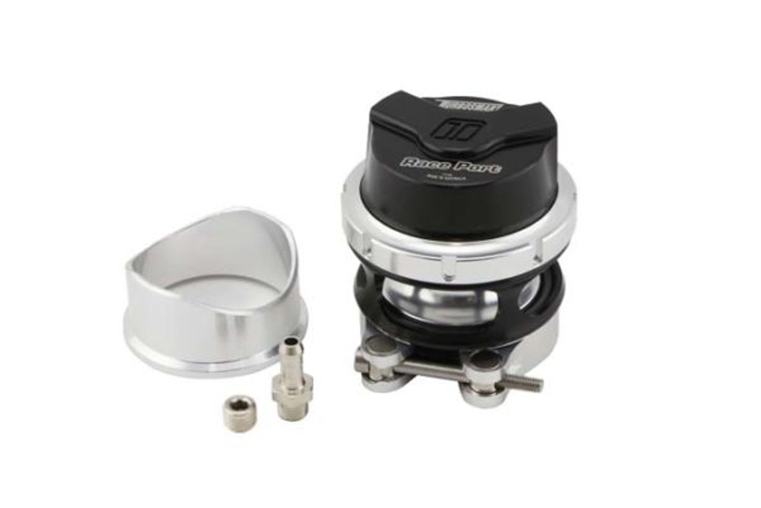 Turbosmart TS-0204-1132 Blow-Off Valve, RacePort Pro, Clamp / Flange Included, Aluminum, Black / Clear Anodized, Universal, Each