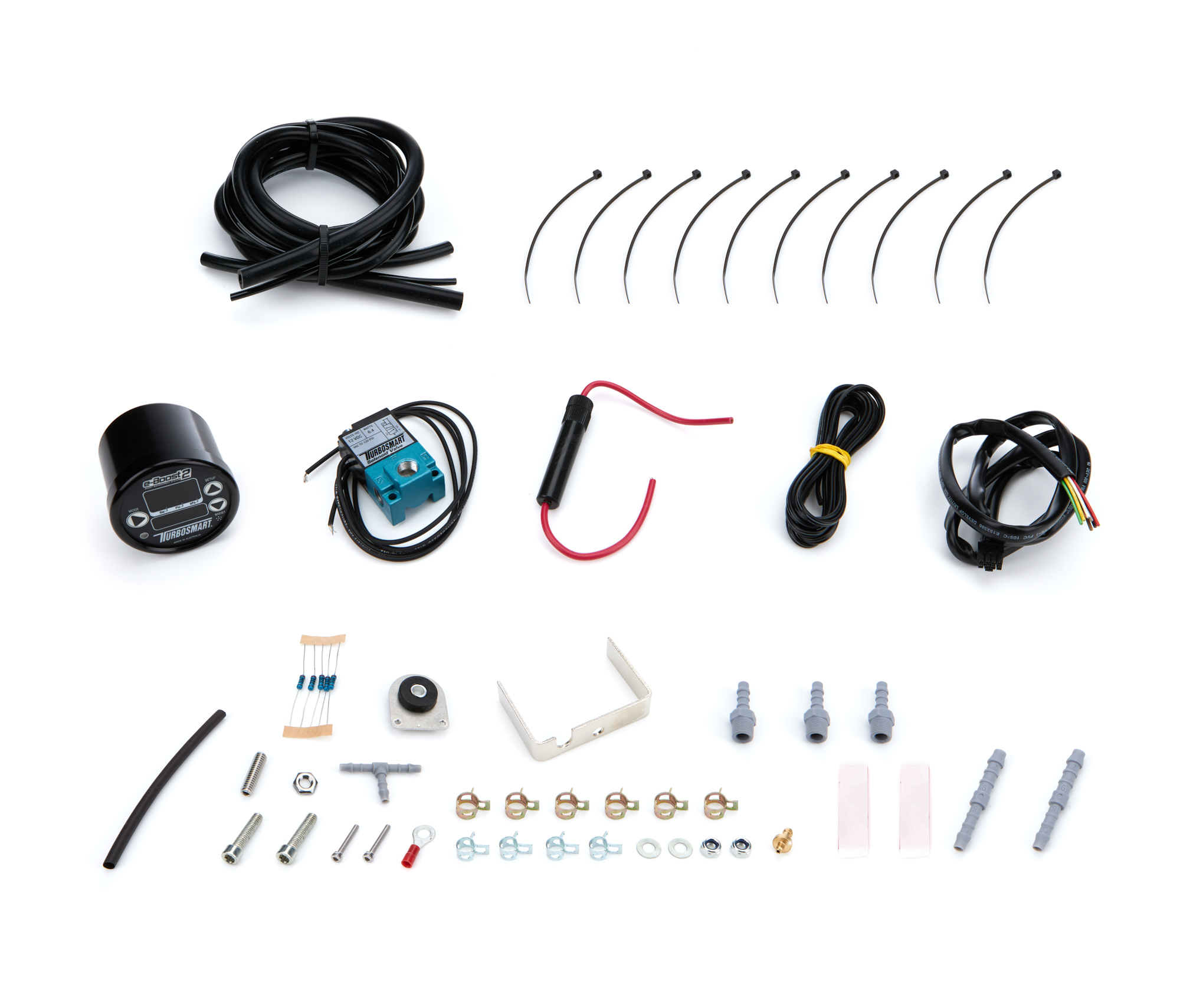 Turbosmart TS-0301-1003 Boost Controller, E-Boost 2, Programmable, Gauge Type, Electric, Digital, 60 mm Diameter, Black Face, Kit