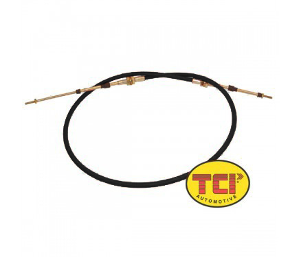 TCI 840500 Shifter Cable, 5 ft Long, 2 in Stroke, Steel Cable, Nylon Liner, TCI Shifters, Each