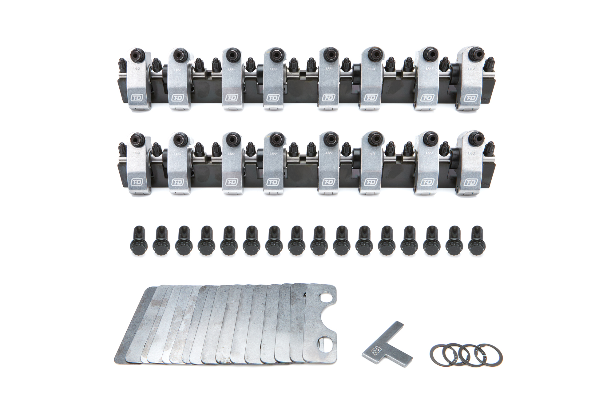 T AND D MACHINE — T AND D MACHINE SBF Shaft Rocker Kit w/TFS3 High Port Heads