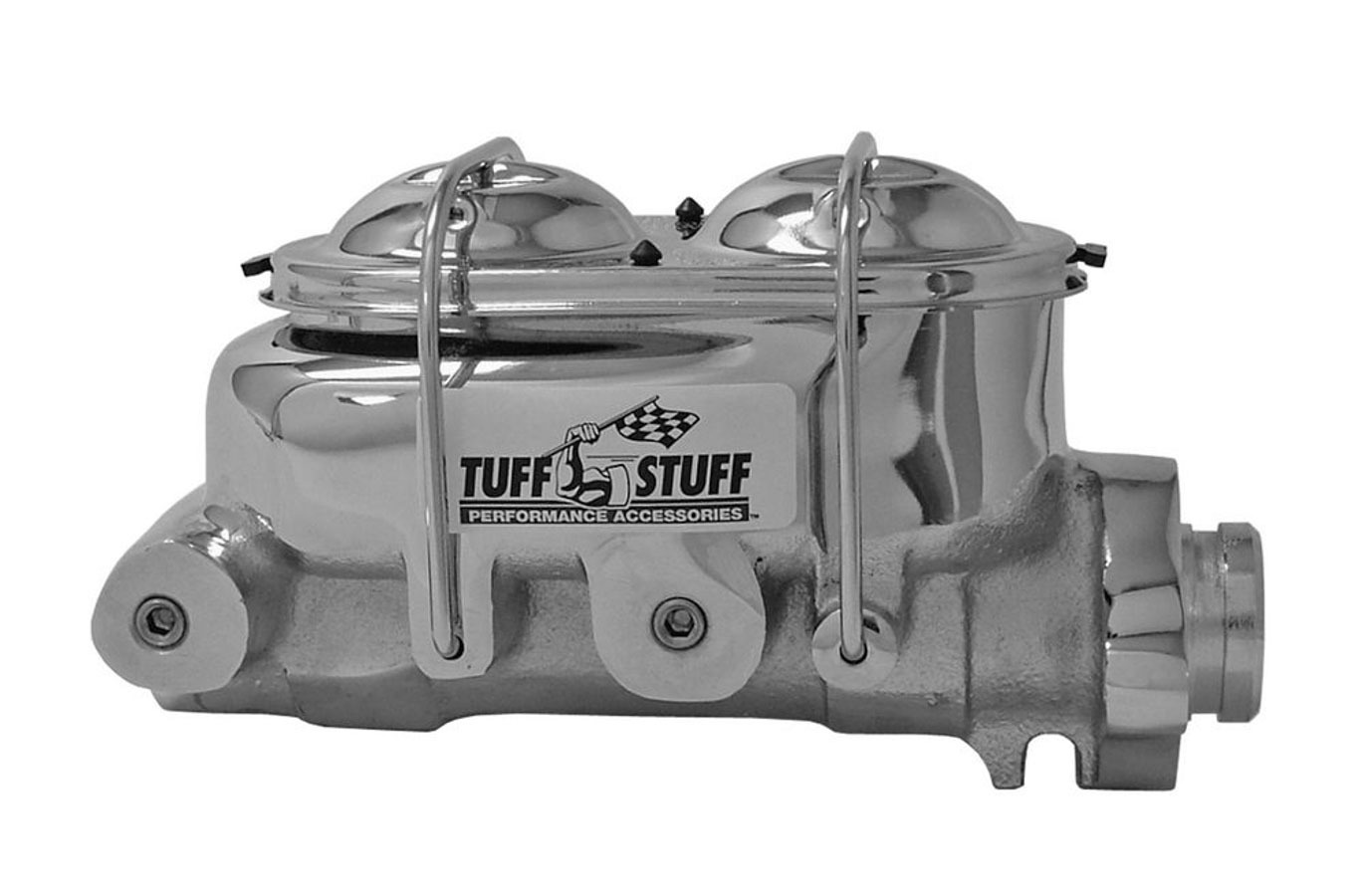 Tuff Stuff 2020NA Master Cylinder, 1 in Bore, Integral Reservoir, Iron, Chrome, 3-3/8 in Flange Mount, Kit