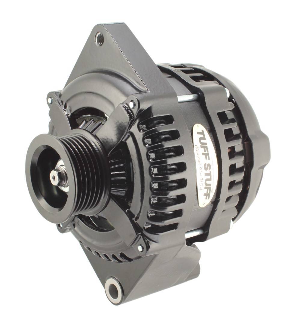 TUFF-STUFF — TUFF-STUFF 225 MAX AMP Alternator 6 Groove 1 Wire Black