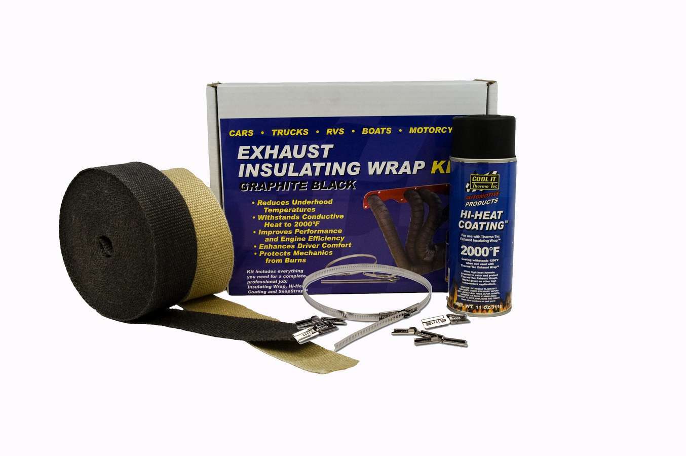 Thermo Tec 11022 Exhaust Insulating Black Header Wrap 2/" Wide 50ft