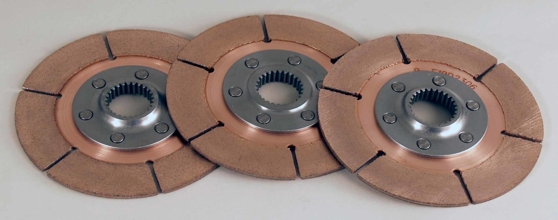 Tilton Engineering 64140-9-ABA-36 - Clutch Disc, Full Circle 6-Rivet, 5-1/2 in Diameter, 1-5/32 in x 26 Spline, Rigid Hub, Metallic, Tilton Clutches, Set of 3