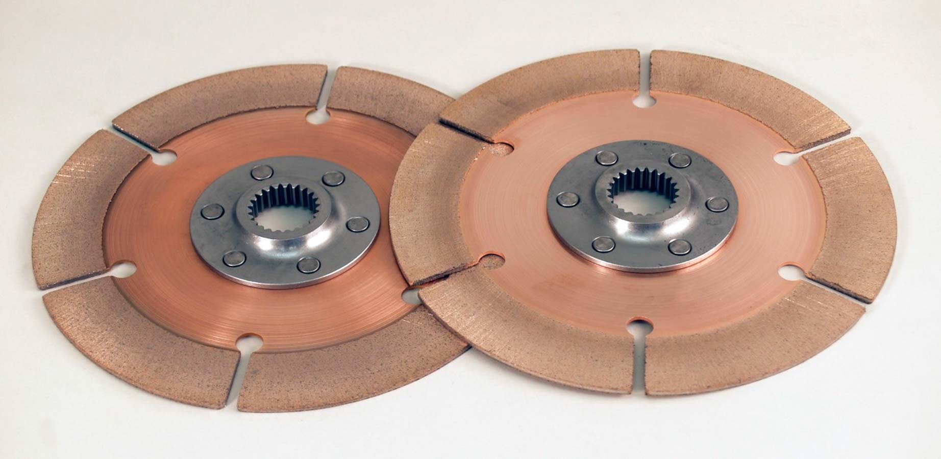 Tilton Engineering 64185-2-AA-36 Clutch Disc, Full Circle 6-Rivet, 7-1/4 in Diameter, 1-5/32 in x 26 Spline, Rigid Hub, Metallic, Tilton Clutches, Pair
