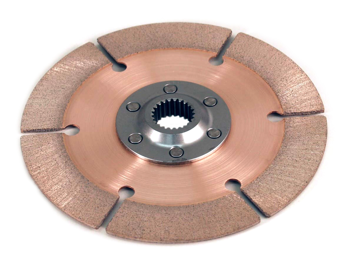 Tilton Engineering 64185-2-F-30 Clutch Disc, Full Circle 6-Rivet, 7-1/4 in Diameter, 1 in x 23 Spline, Rigid Hub, Metallic, Tilton Clutches, Each