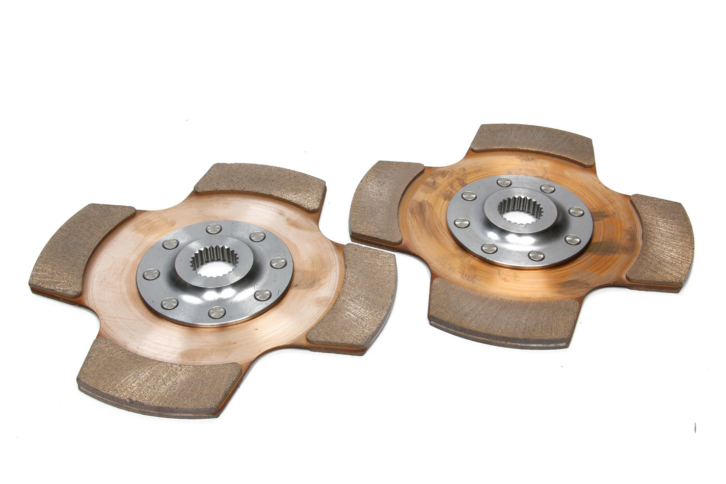 Tilton Engineering 64185-8-VV-41 - Clutch Disc, OT-Series, 7-1/4 in Diameter, 24 mm x 23 Spline, Rigid Hub, Ceramic / Metallic, Tilton Clutches, Pair