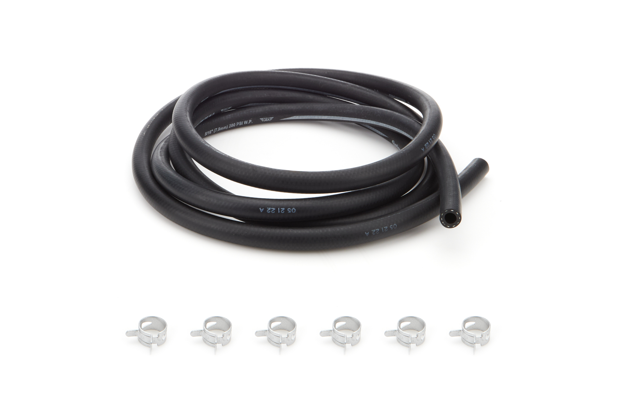 Tilton Engineering 74-221 Master Cylinder Remote Reservoir Hose, 5/16 in ID, 96 in Long, Rubber, Gray, Clamps Included, Tilton 74/75 Series Master Cylinders, Kit