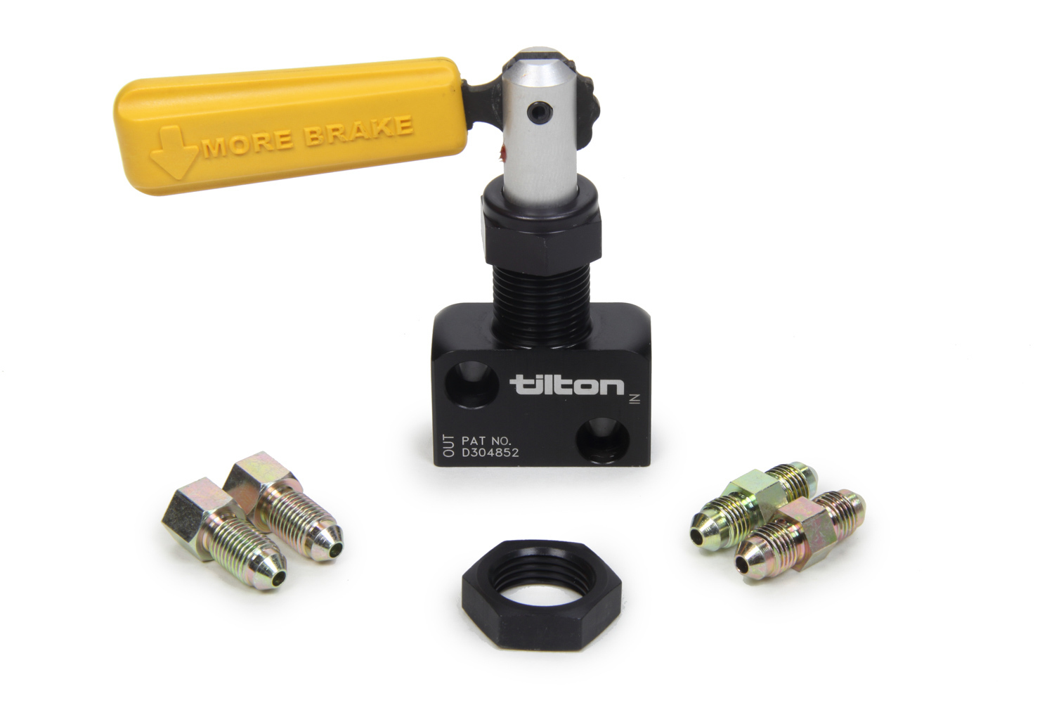 Tilton Engineering 90-1000 - Proportioning Valve, 3 AN Female Inlet, 3 AN Female Outlet, Adjustable 150-1100 psi, Lever Type, Aluminum, Each