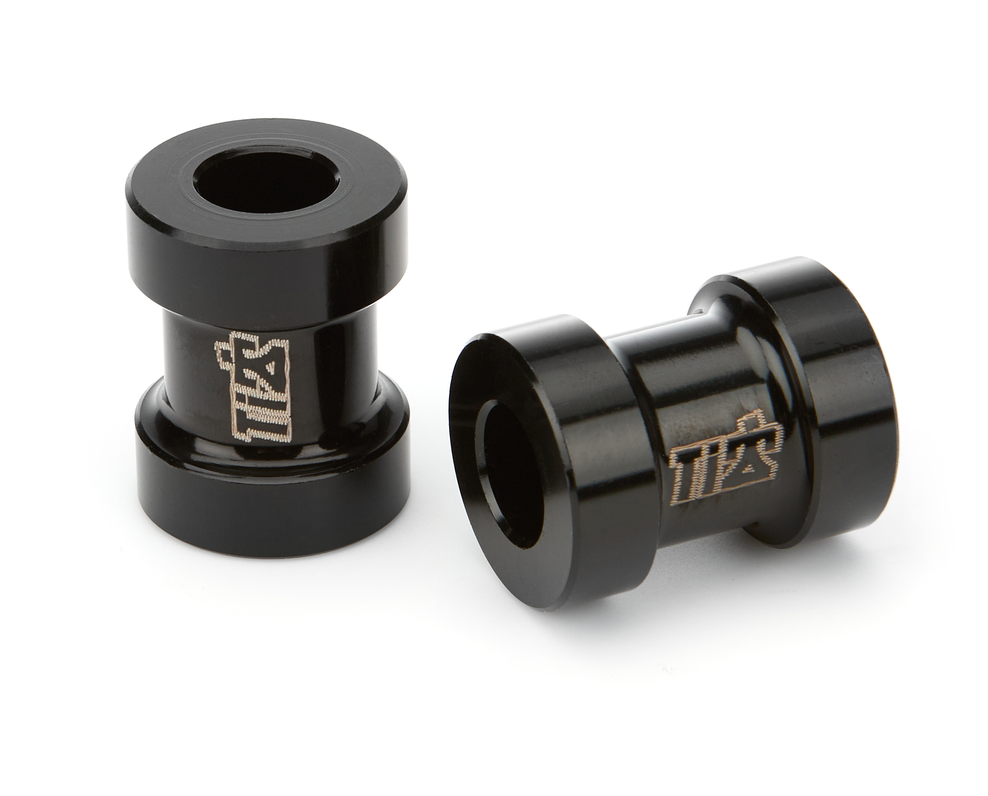Ti22 Performance 1075 Jacobs Ladder Spacer, 1 in Wide, 3/8 in ID, Aluminum, Black Anodized, Pair