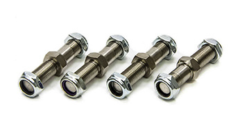 Ti22 Performance 1160 Tie Rod and Drag Link Stud, 1/2-20 in Thread, Hex Head, lock Nuts Included, Titanium, Natural, Set of 4