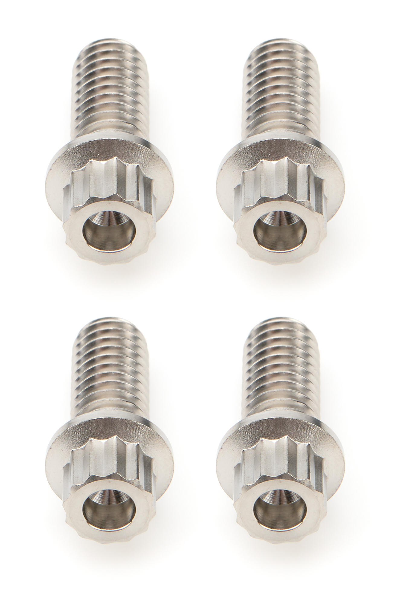 Ti22 Performance 1215 Fuel Tank Bolt, 5/16-18 in Thread, 0.750 in Long, 12-Point Head, Titanium, Natural, Set of 4