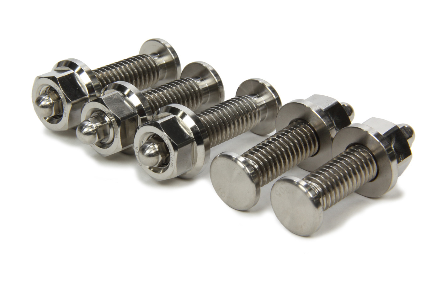 Ti22 Performance 1220 Front Hub Bolt Kit, 3/8-16 in Thread, 1.250 in Long, Button Head, Hex Nut, Titanium, Natural, Kit