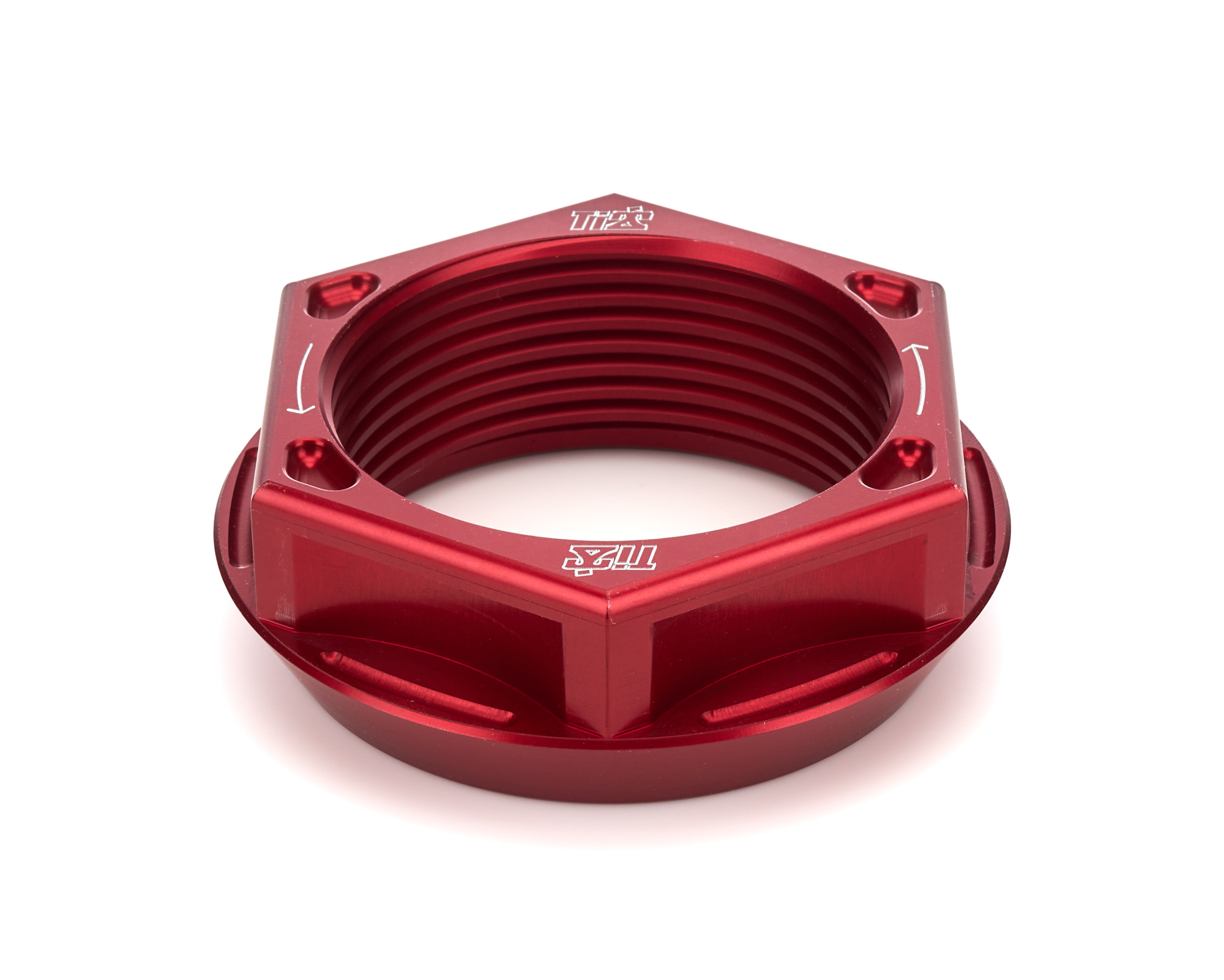 Ti22 PERFORMANCE — Ti22 PERFORMANCE Axle Nut LH Lightweight Aluminum Red