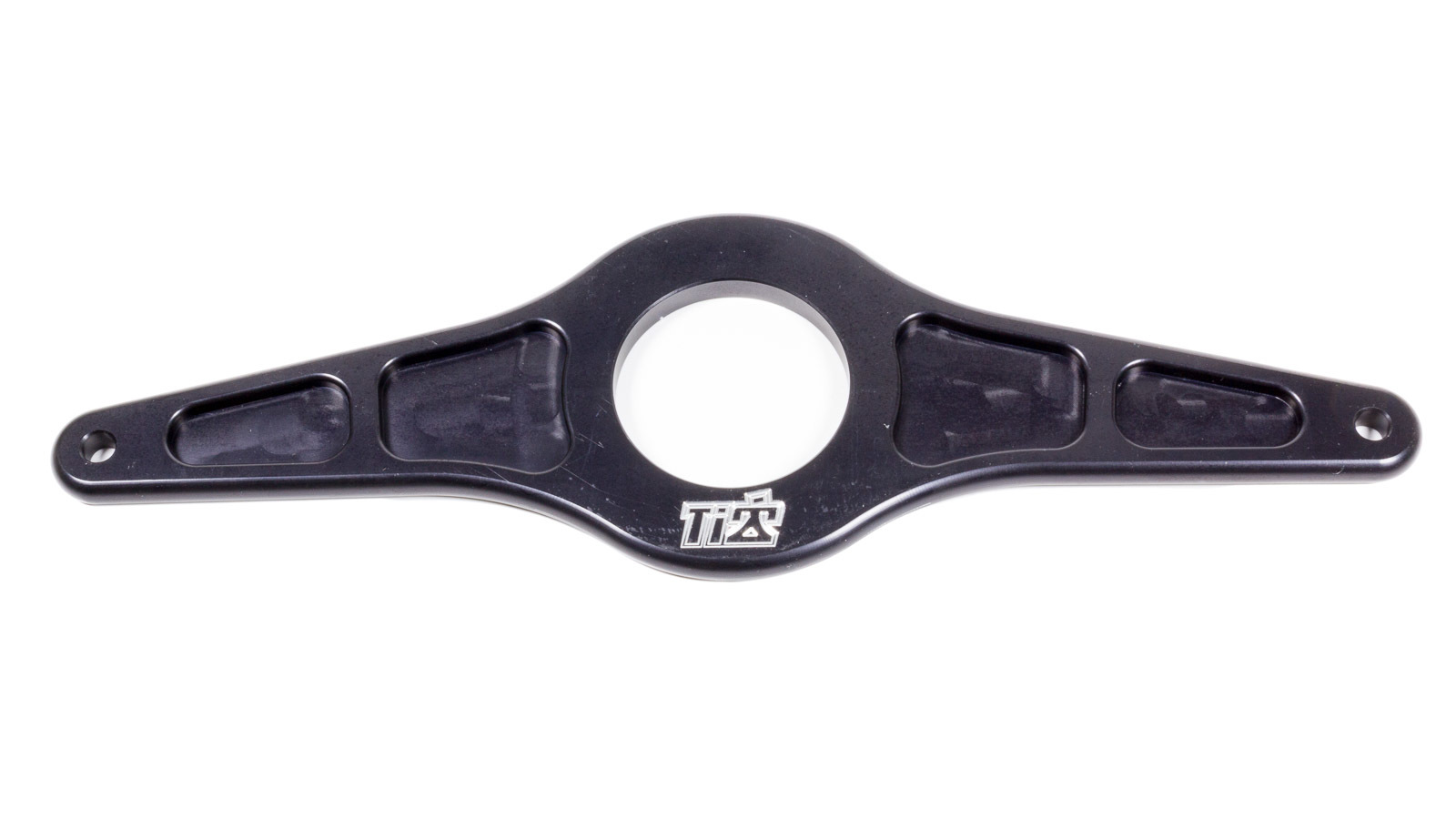 Ti22 Performance 3070 Half Box Steering Mount, 3/8 in Thick, Aluminum, Black Anodized, Sprint Car, Each