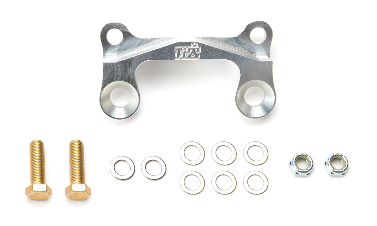 Ti22 Performance 4007 Brake Caliper Bracket, Heavy-Duty, Front, Bolt-On, 10 in Rotor, Aluminum, Clear Anodized, 3-1/4 in Lug Mount Calipers, Each