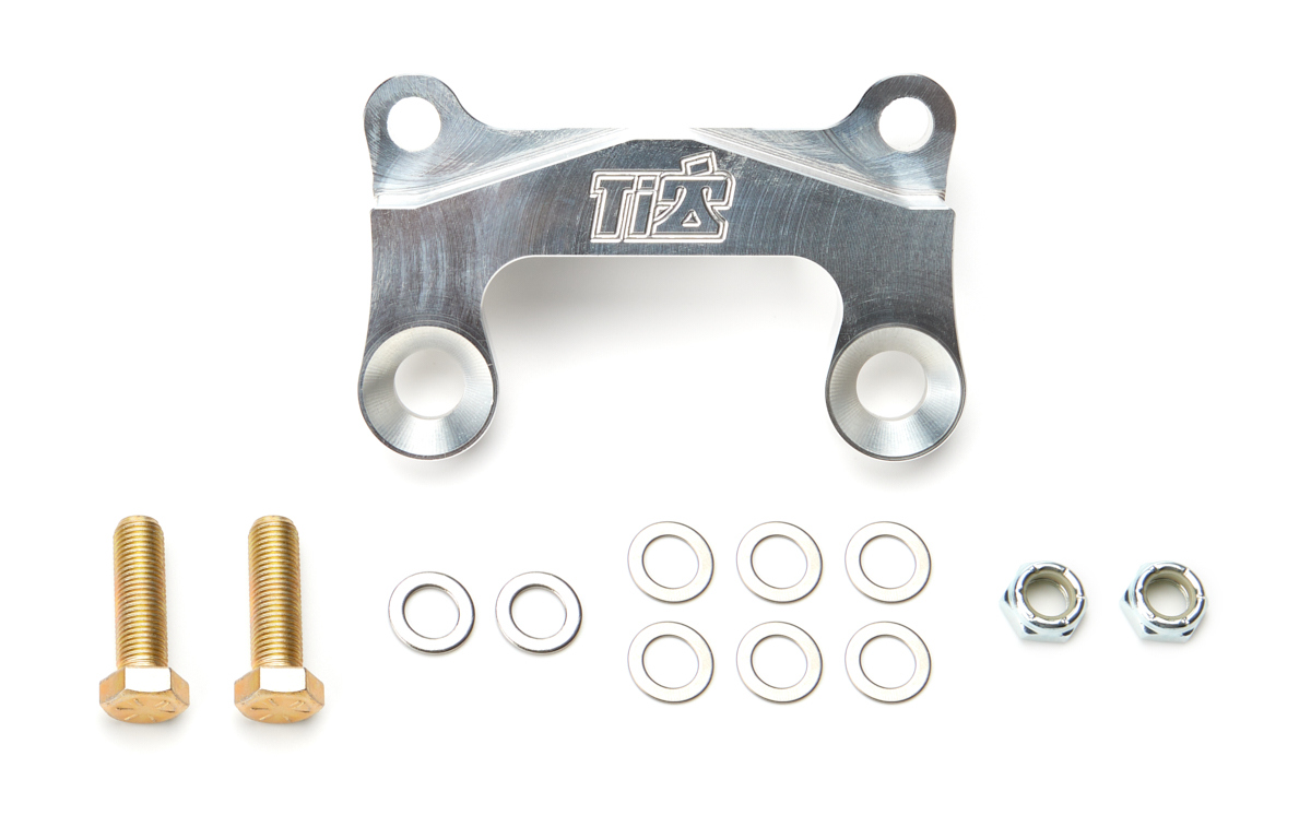 Ti22 Performance 4009 Brake Caliper Bracket, Heavy-Duty, Front, Bolt-On, 11 in Rotor, Aluminum, Clear Anodized, 3-1/4 in Lug Mount Calipers, Each