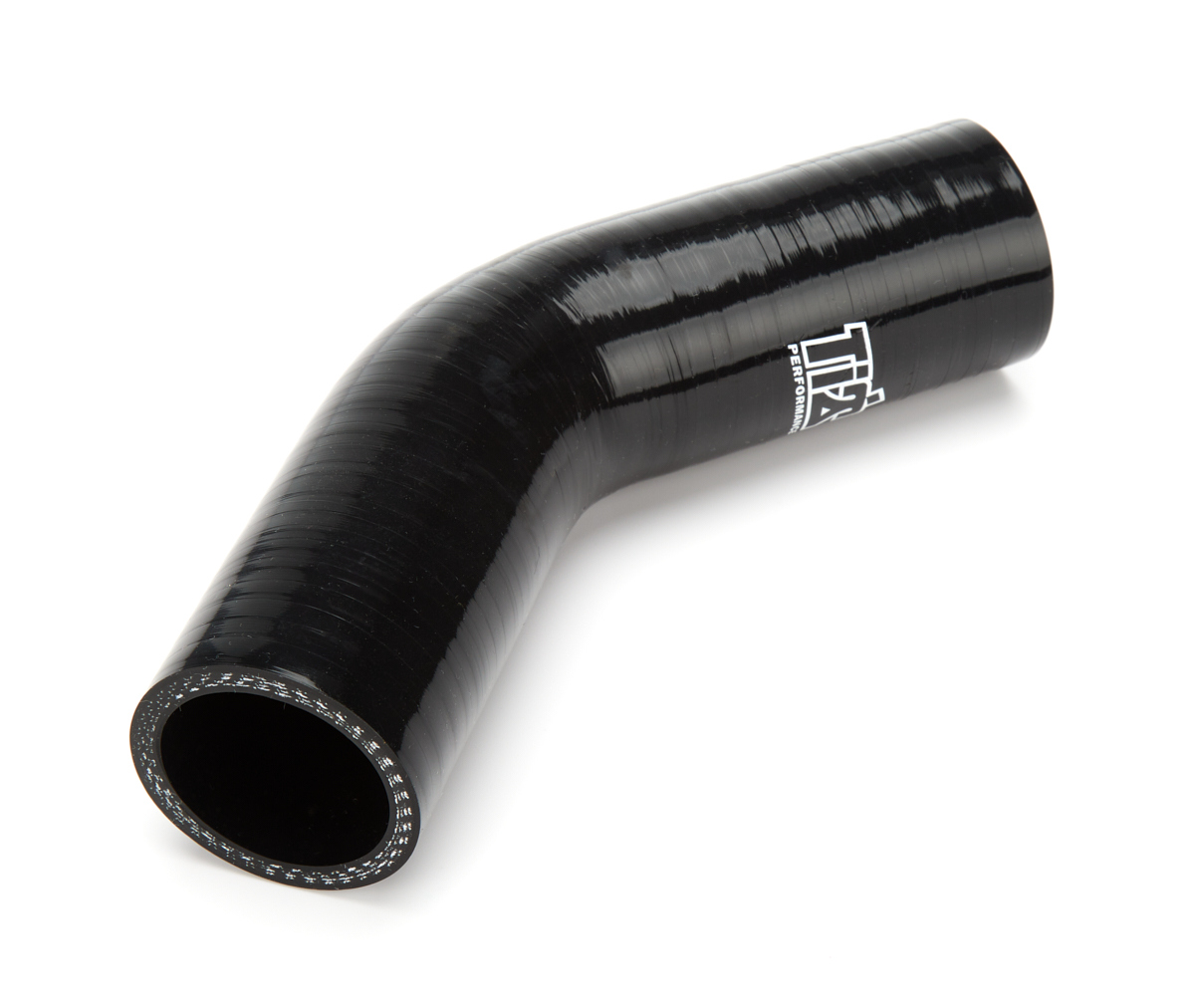 Ti22 Performance 5161 Radiator Hose, Lower, 45 Degree Bend, 1-1/2 in ID, Silicone, Black, Sprint Car, Each