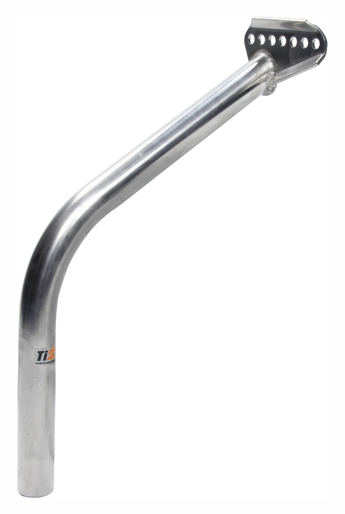 Ti22 Performance 6128 Wing Post, Front, Passenger Side, Chassis to Side Board, Adjustable, 12 in Long, 1 in OD, Chromoly, Chrome, Sprint Car, Each
