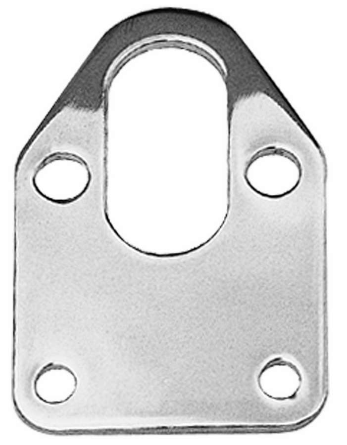 Trans Dapt 2310 Fuel Pump Mounting Plate, Gasket Included, Steel, Chrome, Small Block Chevy, Each