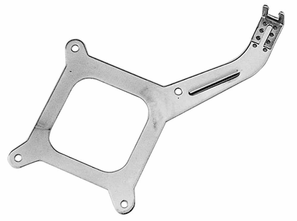 Trans Dapt 2333 Throttle Cable Bracket, 1/8 in Thick, Steel, Chrome, Morse Cables, Holley Carburetors, Each