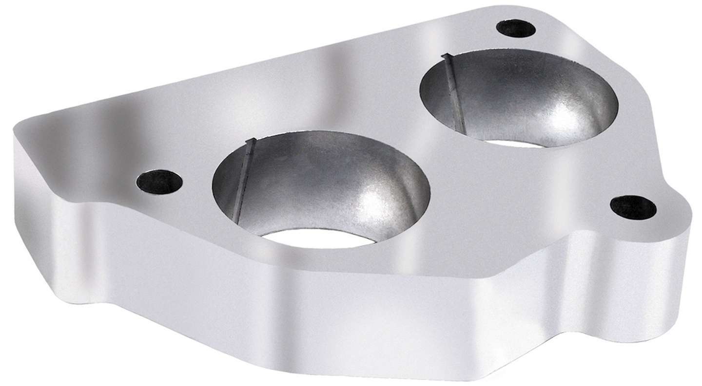 Trans Dapt 2534 Throttle Body Spacer, Swirl-Torque, 1 in Thick, Gasket / Hardware, Aluminum, Natural, Small Block Chevy / V6, GM Midsize SUV / Truck 1992-95, Each
