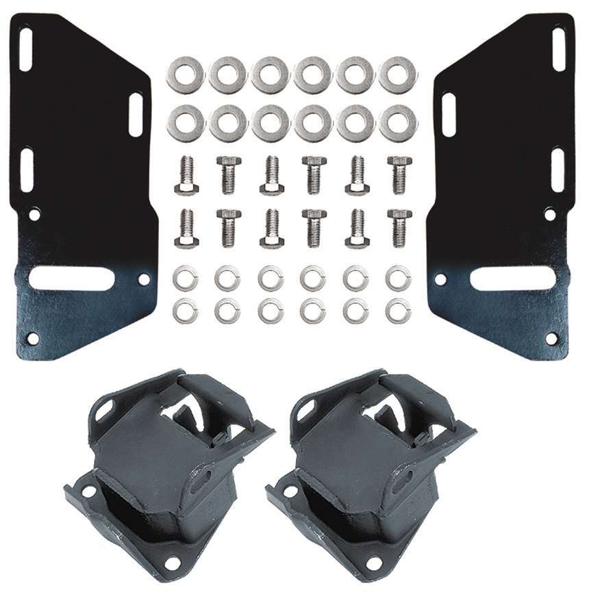 Trans Dapt 4671 Motor Mount, Bolt-On, Steel, GM Compact Truck 4.3 L 2WD to TH350 Chevy V8, Kit