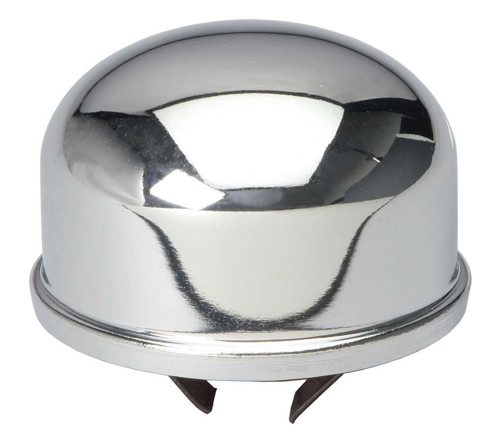 Trans Dapt 4802 Breather, Push-On, Round, 1-1/2 in Hole, Steel, Chrome, Each