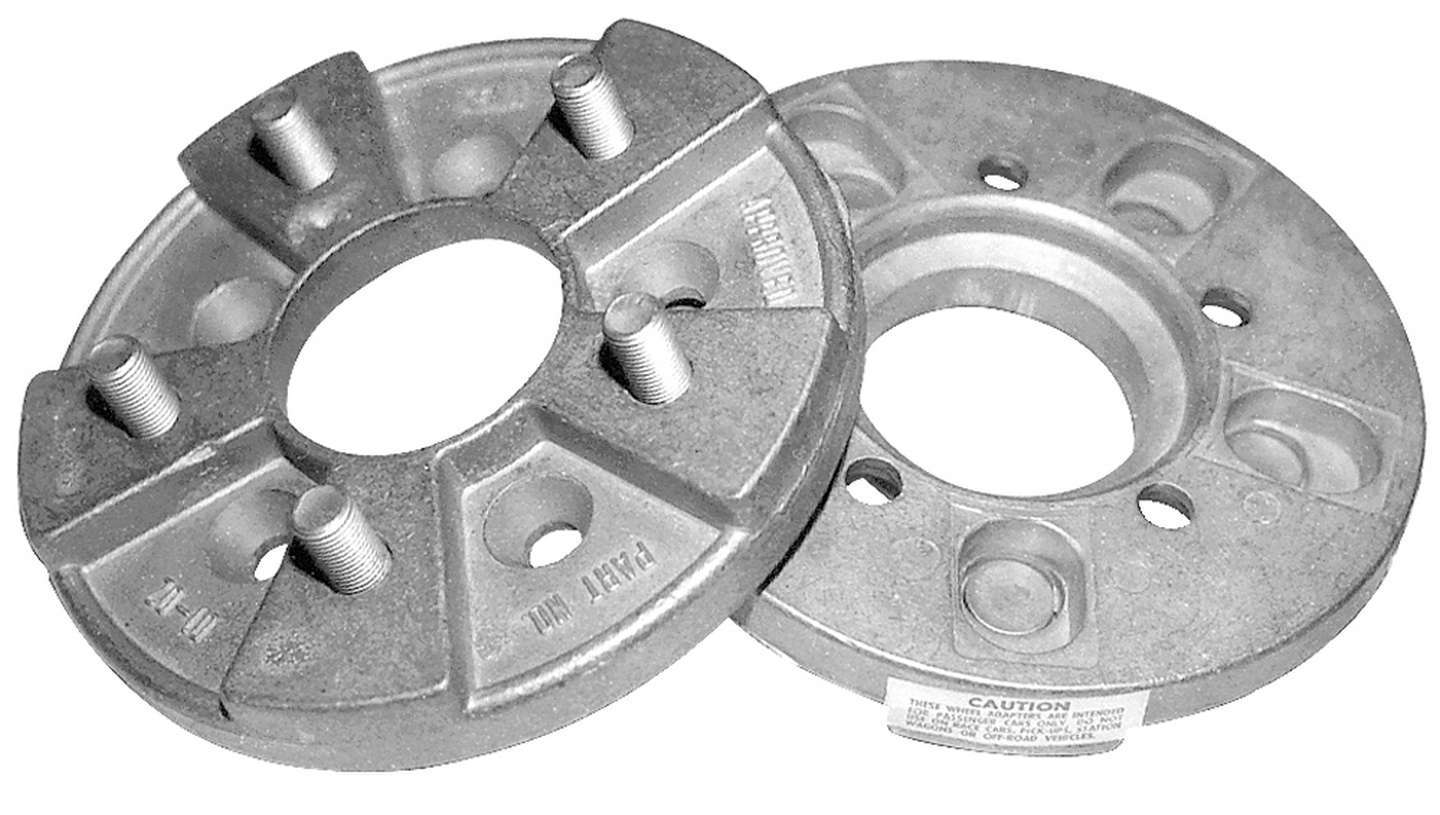 Trans Dapt 7069 Wheel Adapter, 5 x 4.50 / 4.75 in Hub to 5 x 4.50 in Wheel, 1/2-20 in Stud Thread, 1 in Thick, Cast Aluminum, Pair