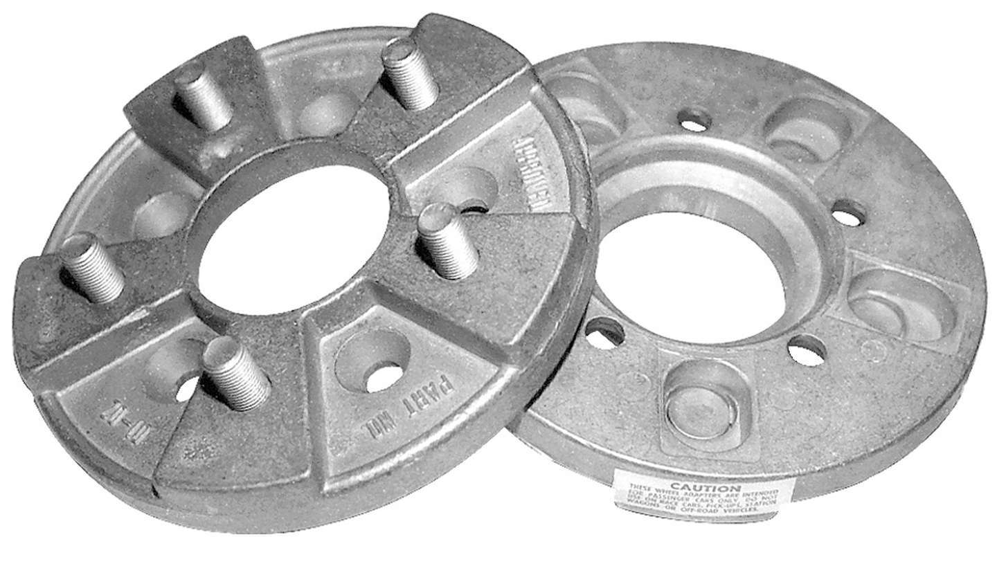 Trans Dapt 7071 Wheel Adapter, 5 x 4.50 / 4.75 in Hub to 5 x 5.00 in Wheel, 1/2-20 in Stud Thread, 1 in Thick, Cast Aluminum, Pair
