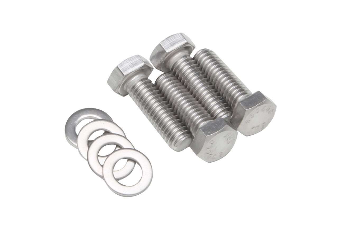 Trans Dapt 9423 Valve Cover Fastener, Bolt, 5/16-18 in Thread, 1 in Long, Hex Head, Washers Included, Steel, Chrome, Set of 4