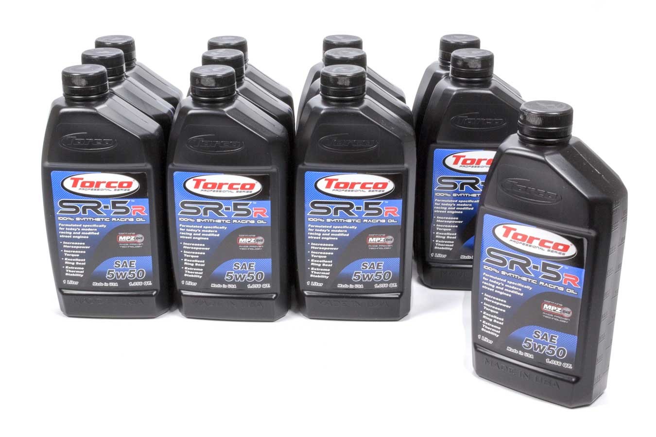 5w50 Torco SR-5r 100 Percent Synthetic Racing Oil A150550C Engine Oil, 100% Oil, 5W50, 1 Liter, Set of 12 thumbnail 2