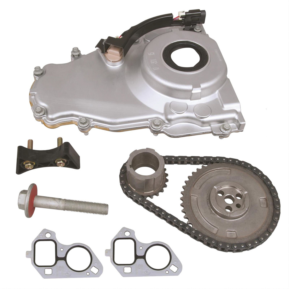 Trick Flow TFS-30678505 - Timing Chain Set, Single Roller, Hardware Included, Timing Cover, Steel, GM LS-Series, Kit