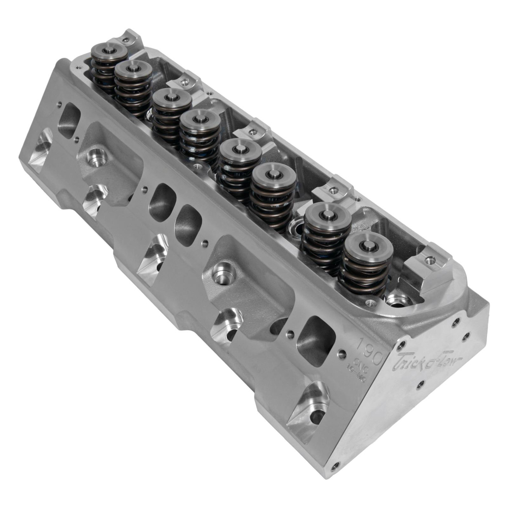 Trick Flow TFS-6141T784-C00 Cylinder Head, Power Port, Assembled, 2.020 / 1.570 in Valves, 190 cc Intake, 60 cc Chamber, 1.560 in Springs, Aluminum, Small Block Mopar, Each