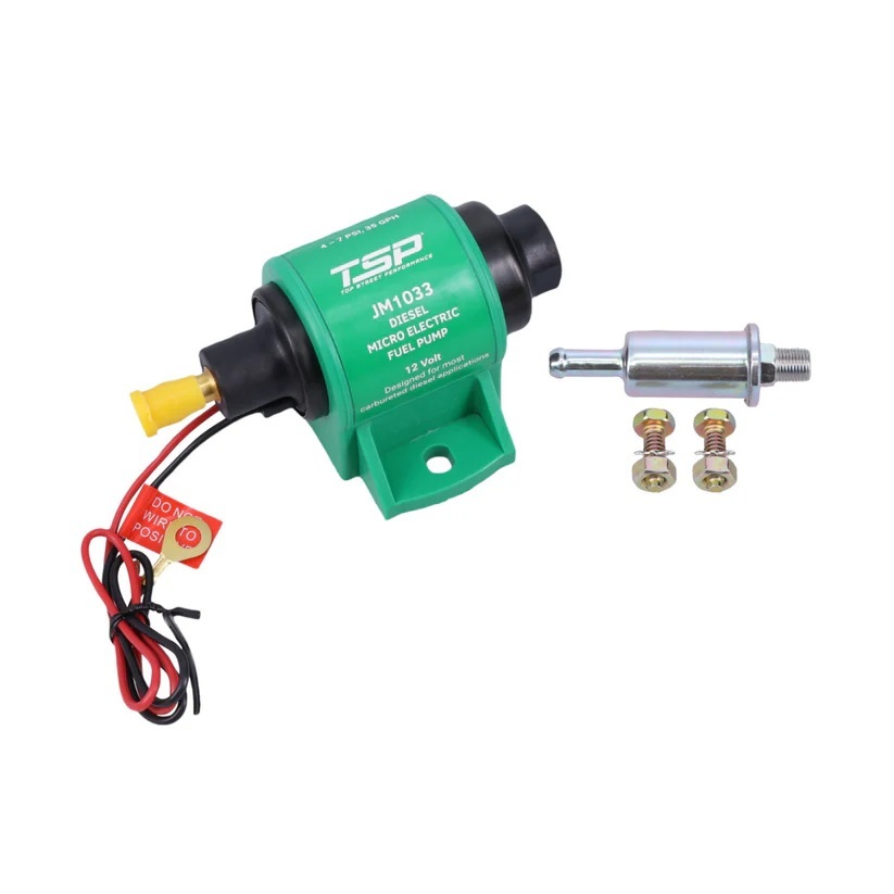 TOP STREET PERFORMANCE — TOP STREET PERFORMANCE Micro Electric Fuel Pump w/Filter 35GPH 4-7psi