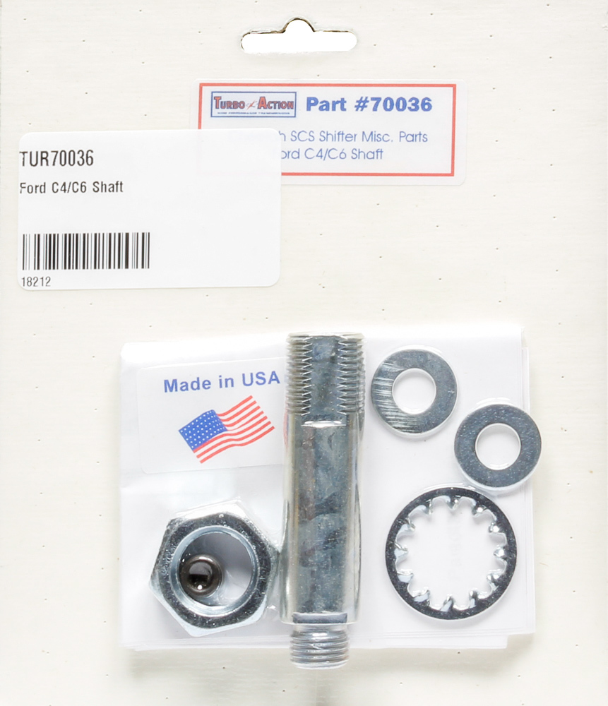 Turbo Action 70036 Shift Lever Shaft, Hardware Included, Steel, Zinc Oxide, Turbo Action Cheetah SCS Shifter, C4 / C6, Kit
